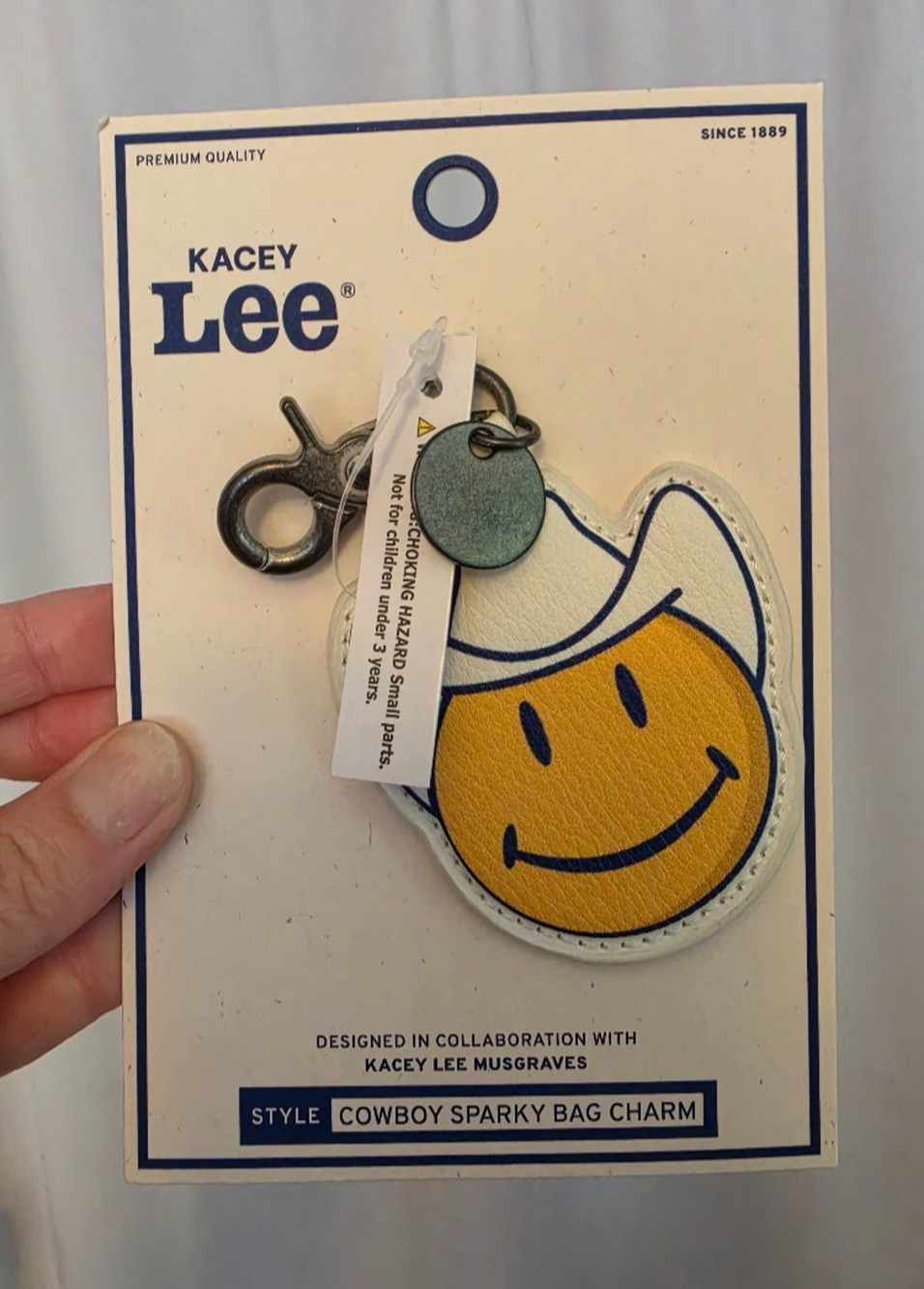 Kacey Musgraves Kacey Lee Walmart Cowboy Hat Sparky Smiley Keychain Bag Charm